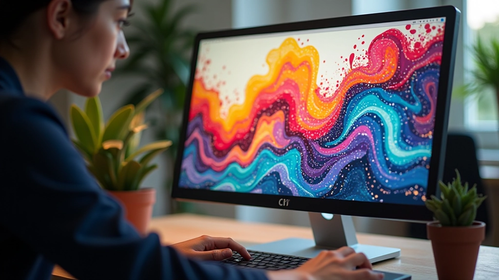 Vector illustration artwork showing clean lines and bold colors created in digital software